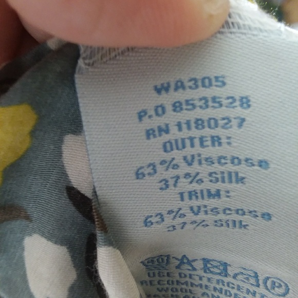 Boden Palazzo cap sleeve scoop neck floral top size 10 - Picture 7 of 7